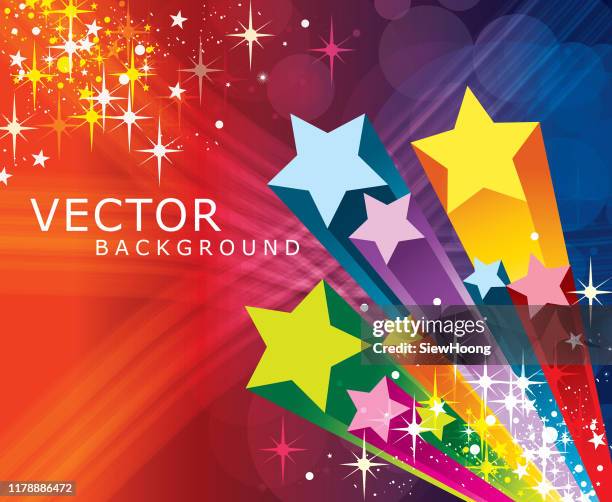 stockillustraties, clipart, cartoons en iconen met kleurrijke exploderende ster - congratulating