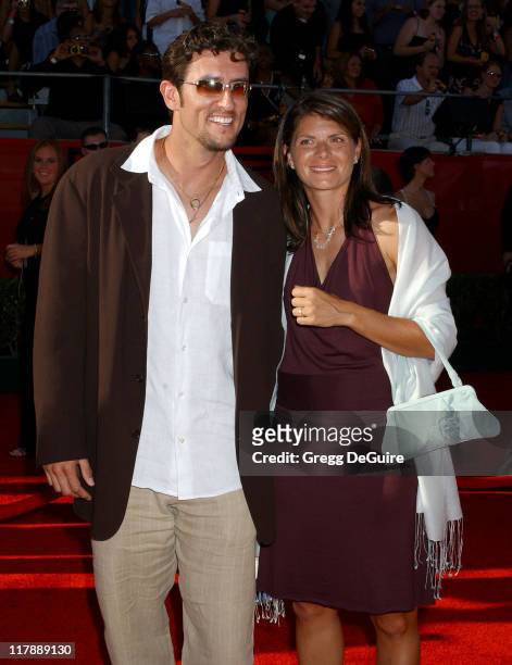 Nomar Garciaparra and Mia Hamm during 2004 ESPY Awards - Arrivals at Kodak Theatre in Hollywood, California, United States.