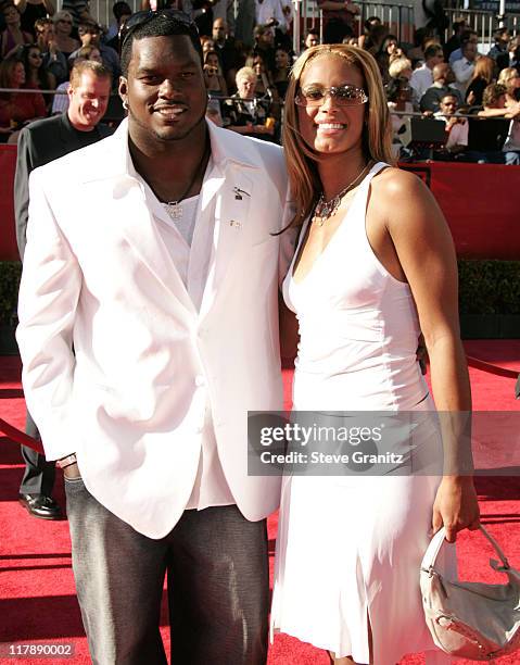 LaVar Arrington and Trishia Johnson during 2004 ESPY Awards - Arrivals at Kodak Theatre in Hollywood, California, United States.
