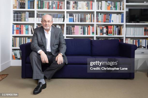 Author Salman Rushdie is photographed for the Times UK on July 26, 2019 in New York City.