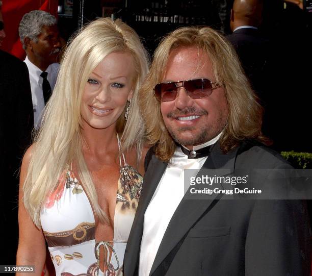 Vince Neil and wife Lia Gerardini during 2006 ESPY Awards - Arrivals at Kodak Theatre in Los Angeles, California, United States.