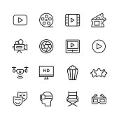--- Line Icons. Editable Stroke. Pixel Perfect. For Mobile and Web. Contains such icons as ---.