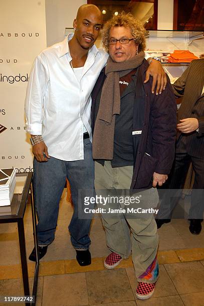 Stephon Marbury and Marty Staff, president of Joseph Abboud