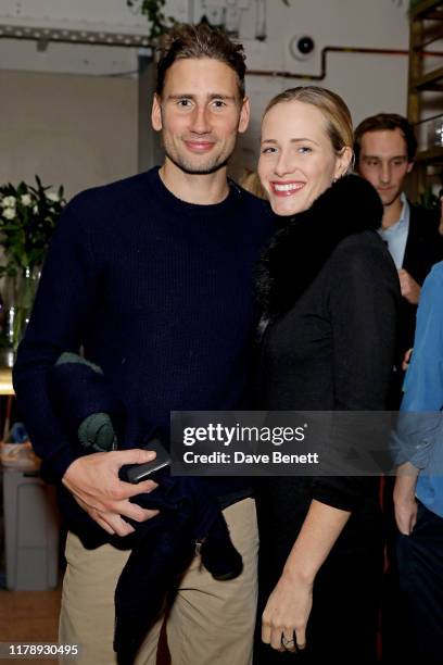 Edward Holcroft and guest attend the launch of Wild By Tart restaurant on October 29, 2019 in London, England.