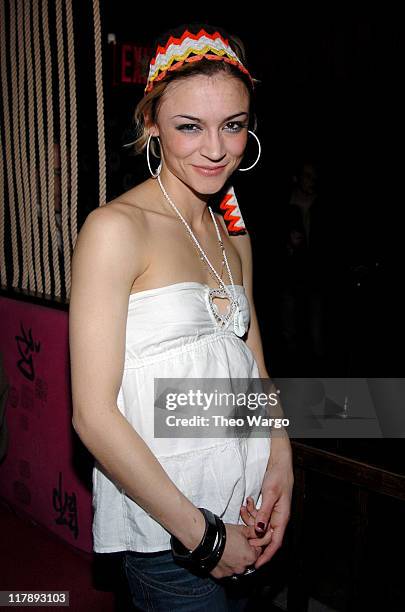 Samaire Armstrong during Maria Sharapovas 18th Birthday Party Sponsored by Motorola at Hiro Ballroom in New York City, New York, United States.