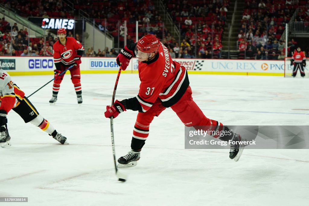 Calgary Flames v Carolina Hurricanes