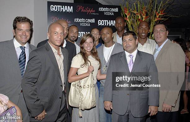 Stratis Morfogen, owner of Philippe with Chris Brantley, Keith Lyle, Craig Williams, Jennifer Dobbeck of Gotham Magazine, Tyronn Lue, Sebastian...