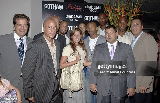 Stratis Morfogen, owner of Philippe with Chris Brantley, Keith Lyle, Craig Williams, Jennifer Dobbeck of Gotham Magazine, Tyronn Lue, Sebastian...