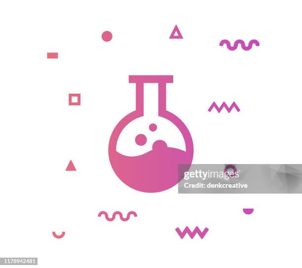 tube vector icon line illustration - beaker isolated stock illustrations