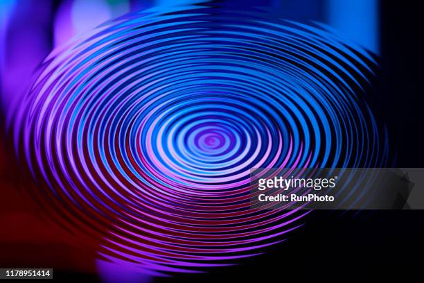 abstract chrome sphere rippled background - rippled stock pictures, royalty-free photos & images