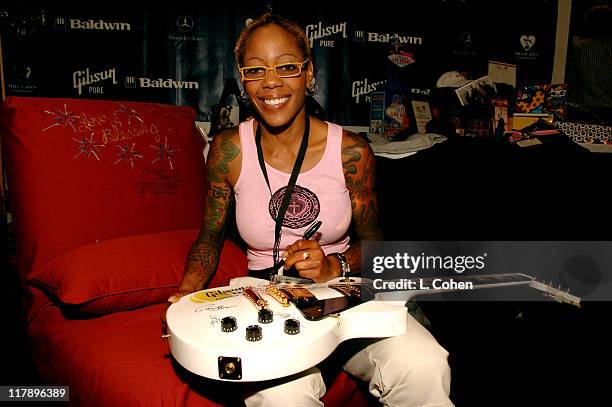 Debra Wilson during Gibson/Baldwin Presents "Night at the Net" To Benefit MusiCares Foundation - Green Room at UCLA in Los Angeles, California,...