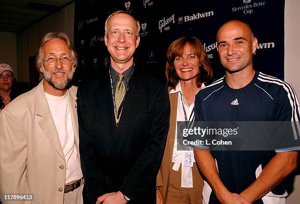 Neil Portnow, Henry Juszkiewicz, Kristen Madsen and Andre Agassi