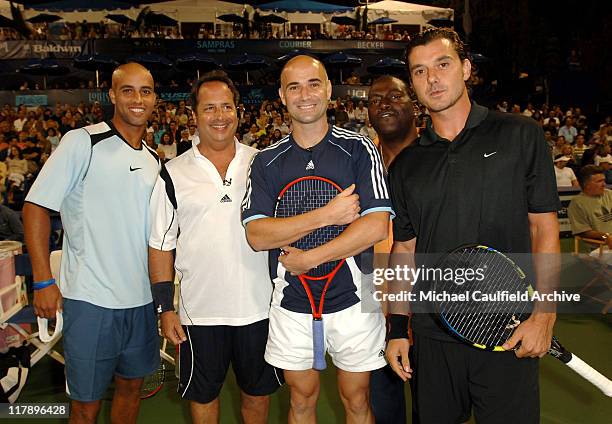 James Blake, Jon Lovitz, Andre Agassi, Randy Jackson and Gavin Rossdale