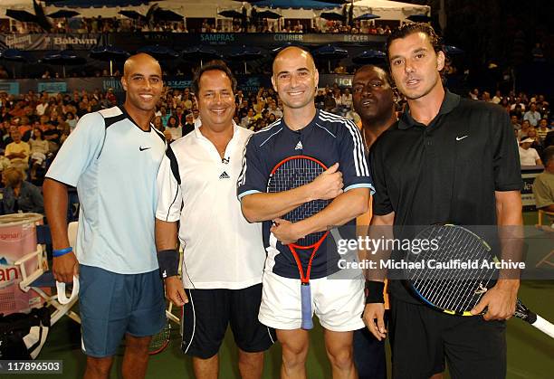 James Blake, Jon Lovitz, Andre Agassi, Randy Jackson and Gavin Rossdale