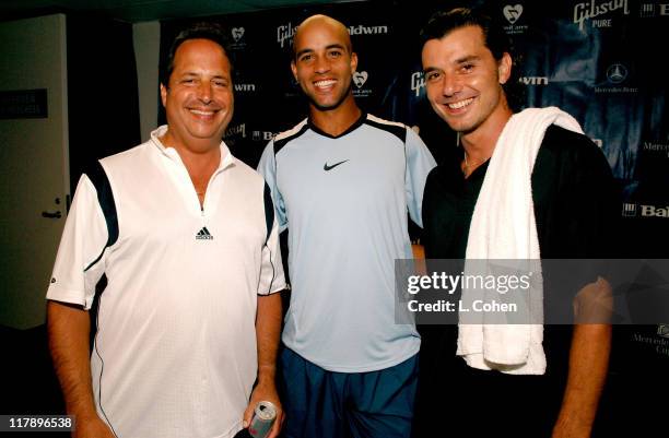 Jon Lovitz, James Blake and Gavin Rossdale during Gibson/Baldwin Presents "Night at the Net" To Benefit MusiCares Foundation - Green Room at UCLA in...