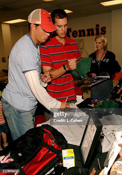 The Bryan Brothers during Gibson/Baldwin Presents "Night at the Net" To Benefit MusiCares Foundation - Green Room at UCLA in Los Angeles, California,...