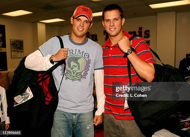 The Bryan Brothers during Gibson/Baldwin Presents "Night at the Net" To Benefit MusiCares Foundation - Green Room at UCLA in Los Angeles, California,...
