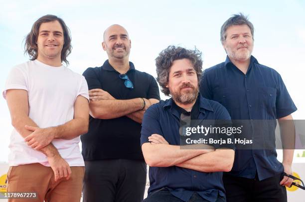 Actor Peter Lanzani, producer Javier Mendez, director Mariano Cohn and director Gastón Duprat during the photocall of '4x4' on October 04, 2019 in...