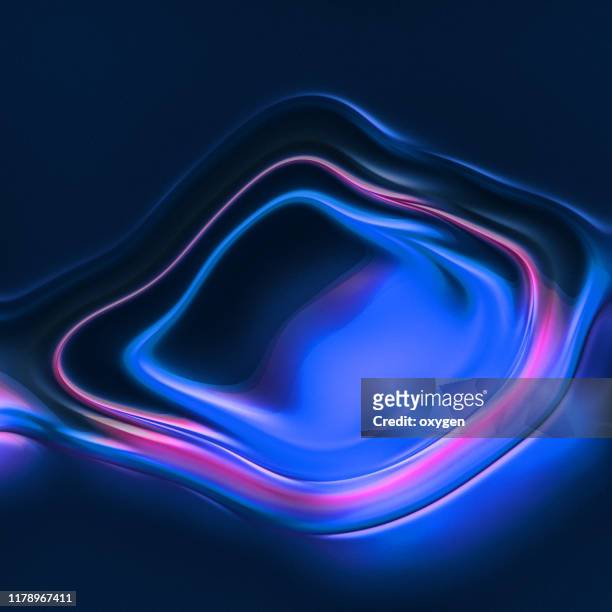 abstract dark blue pink wave flowing dynamic background - morphing stock-fotos und bilder