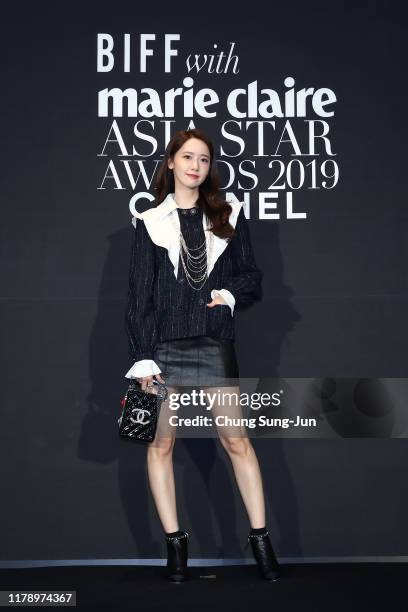 Actress Yoona arrives for the Marie Claire Asia Star Award 2019 during the day two of the 24th Busan International Film Festival on October 04, 2019...