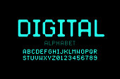 Digital style font