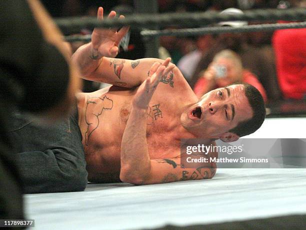 Steve-O during WWE Monday Night RAW with Surprise Guest Kevin Federline at The Staples Center in Los Angeles, California, United States.