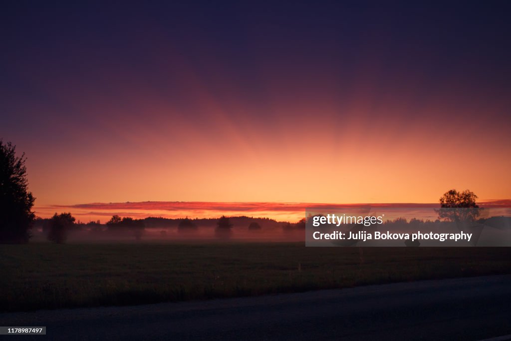 Summer end amazinga sunset