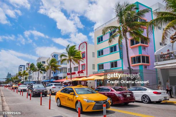 miami beach, art deco district - florida (us) - miami art deco stock pictures, royalty-free photos & images