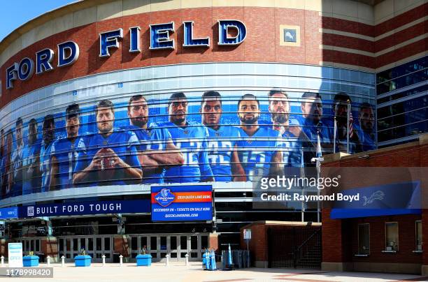 Ford Field, home of the Detroit Lions football team in Detroit, Michigan on September 27, 2019.