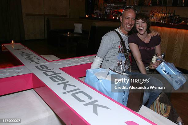 Robert Verdi and Paige Davis during 2006 MTV Video Music Awards - T-Mobile Sidekick 3 at the Polaroid Lounge and Gifting Suite at Marquee - Day 2 at...