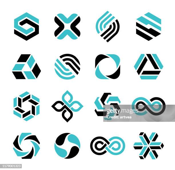 logo elements design - styles stock illustrations