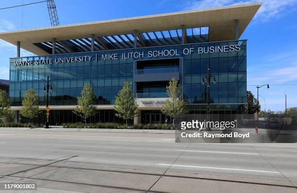 Wayne State University Mike Ilitch School Of Business in Detroit, Michigan on September 27, 2019.