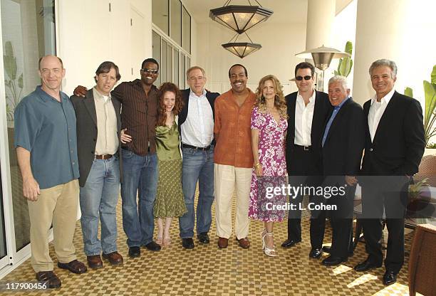 Cast of "The Closer" - J.K. Simmons, Michael M. Robin, executive producer, Corey Reynolds, Greer Shephard, James Duff, executive prooducer, Robert...