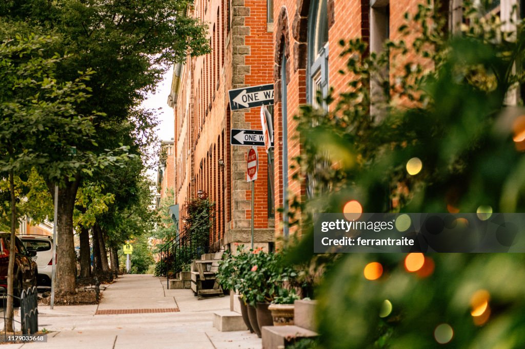 Brownstone streets of Baltimore