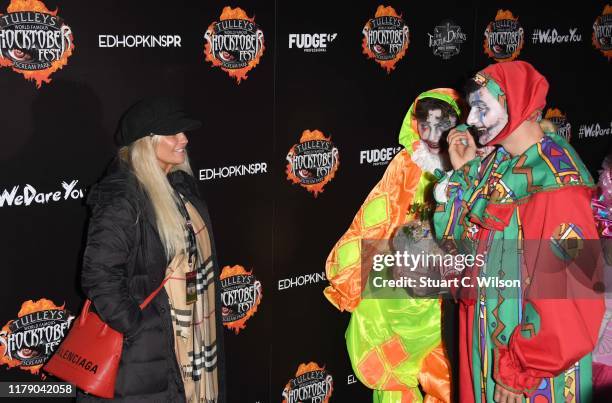 Kerry Katona attends Shocktober Fest 2019 at Tully's Farm on October 04, 2019 in Crawley, England.