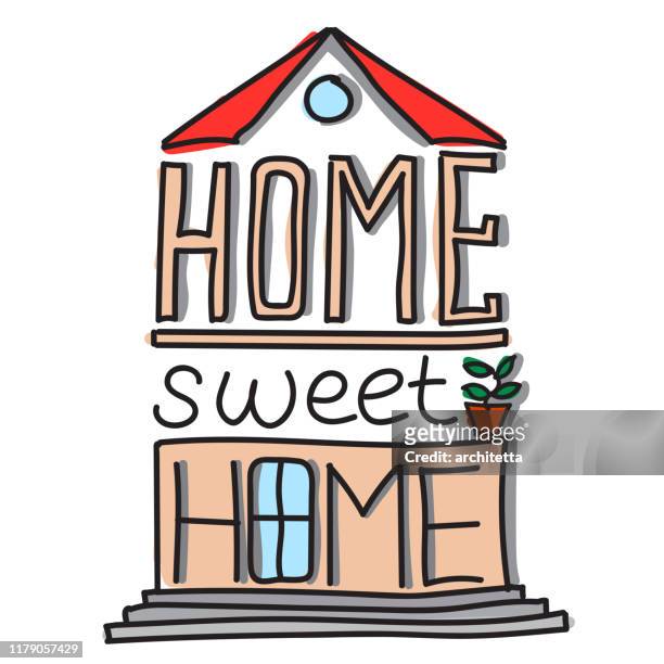 Home Sweet Home Sign Handwriting High-Res Vector Graphic - Getty Images