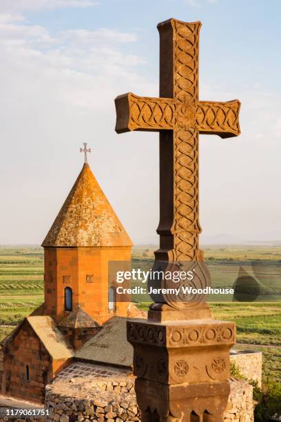 khor virap monastery - armenian church stock pictures, royalty-free photos & images