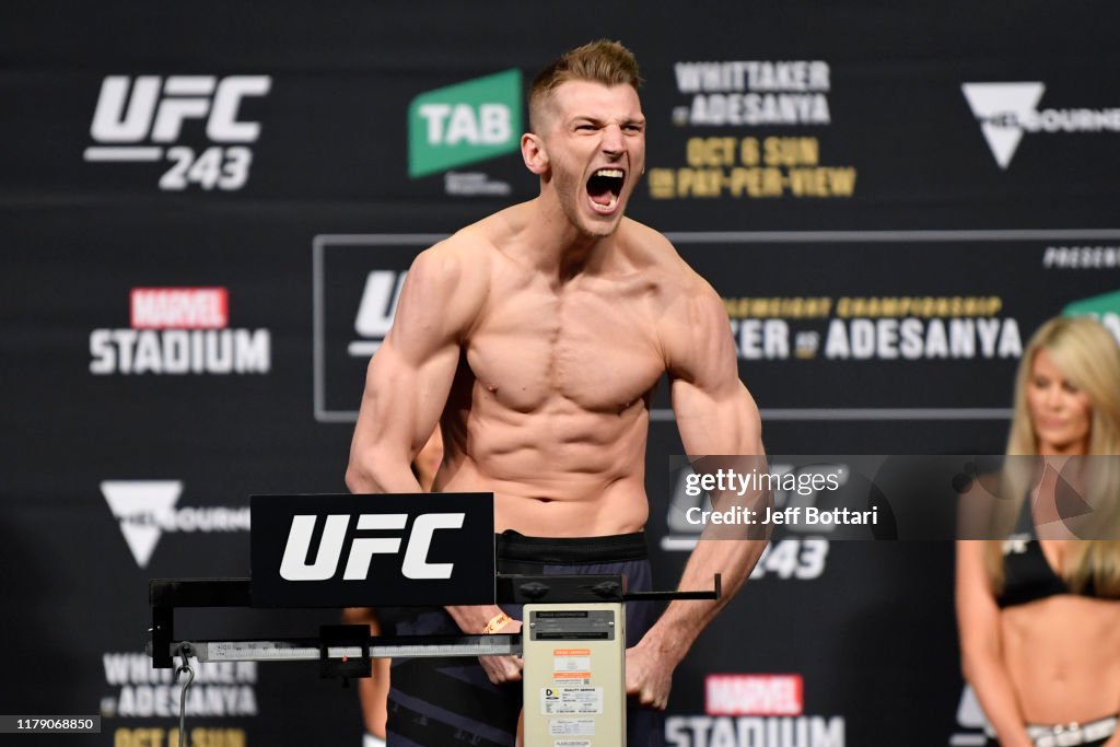 UFC 243 Whittaker v Adesanya: Weigh-Ins