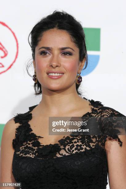 Salma Hayek, presenter during The 6th Annual Latin GRAMMY Awards - Press Room at Shrine Auditorium in Los Angeles, CA, United States.