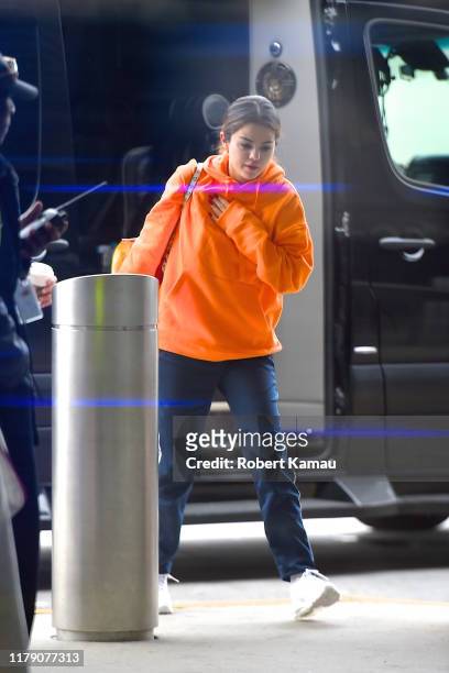 Selena Gomez seen at JFK Airport in Queens on October 30, 2019 in New York City.