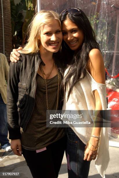Natasha Bedingfield and Nicole Scherzinger during The 49th Annual GRAMMY Awards Gift Lounge - Day 3 at Staples Center in Los Angeles, California,...