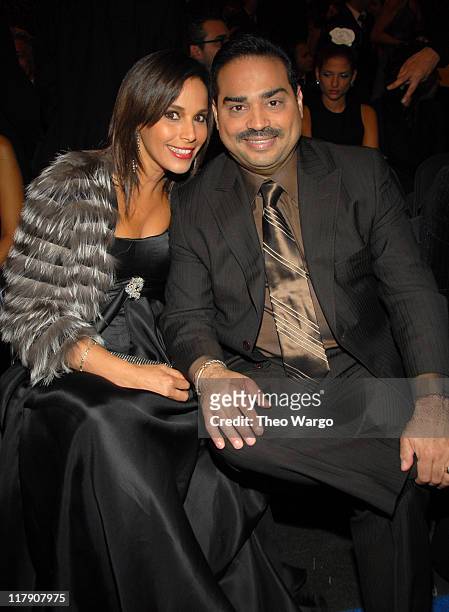 Gilberto Santa Rosa and guest during The 7th Annual Latin GRAMMY Awards - Backstage and Audience at Madison Square Garden in New York City, New York,...