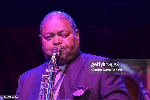 Pee Wee Ellis performs at "A Night At Ronnie Scotts: 60th Anniversary Gala" at the Royal Albert Hall on October 30, 2019 in London, England.