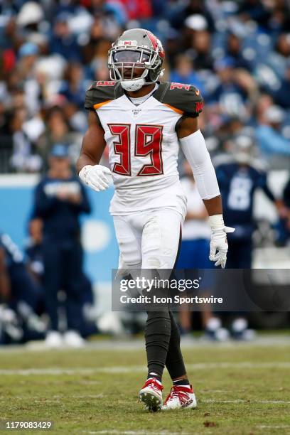 Tampa Bay Buccaneers defensive back Andrew Adams during a game between the Tennessee Titans and Tampa Bay Buccaneers, October 27 at Nissan Stadium in...