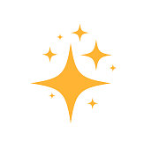 Sparkles Stars icon. on white background. Vector illustration