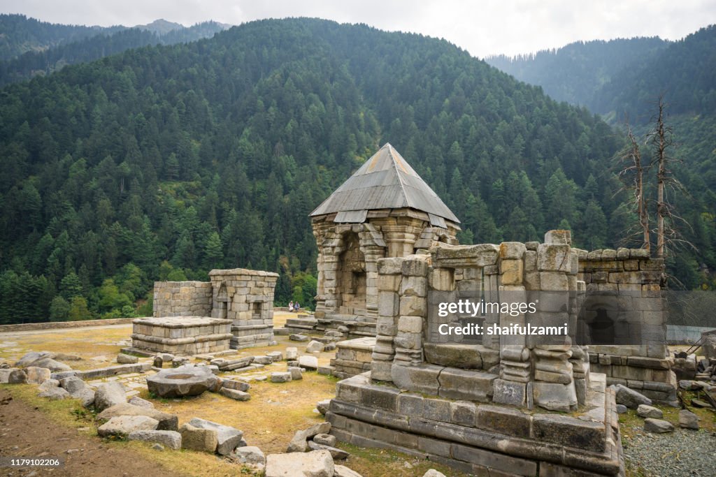 The old temple ruins at Naranag, Kashmir, India.