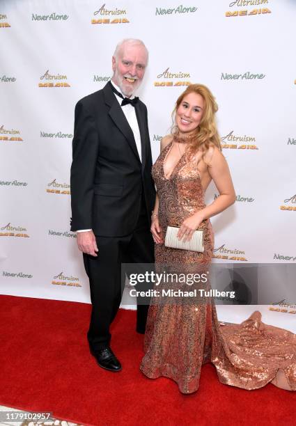 Actor Alan Brent and Actor Ariel Michael attend the premiere of the film "Never Alone" at Arena Cinelounge on October 04, 2019 in Hollywood,...