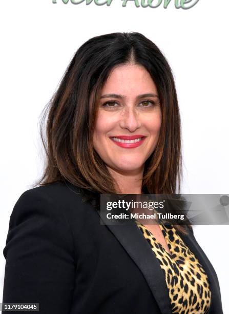 Publicist Lisa Schneiderman attends the premiere of the film "Never Alone" at Arena Cinelounge on October 04, 2019 in Hollywood, California.