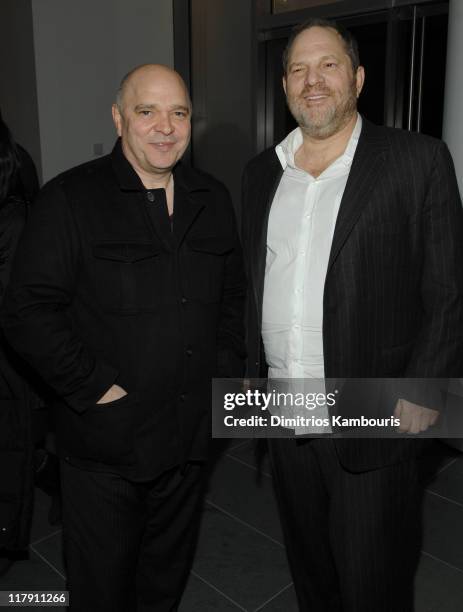 Anthony Minghella, director, and Harvey Weinstein during "Breaking and Entering" Private Screening Hosted by the Weinstein Company and L'Oreal Paris...