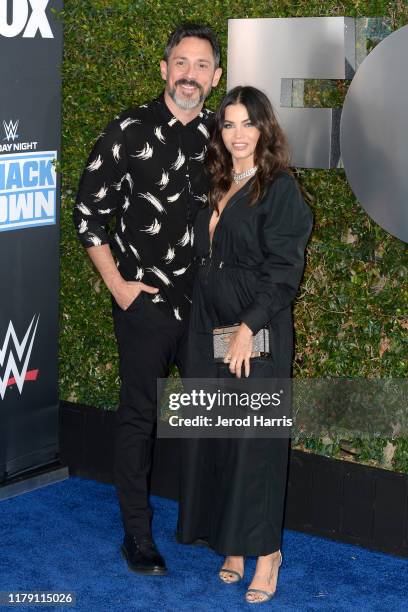 Steve Kazee and Jena Dewan attend WWE 20th Anniversary Celebration Marking Premiere of WWE Friday Night SmackDown on FOX at Staples Center on October...